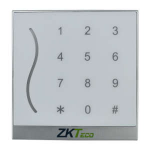 LECTOR DE TARJETAS EM 125KHZ IP65 COLOR BLANCO SALIDA WIEGAND DE 26 O 34 BITS CON TECLADO LED